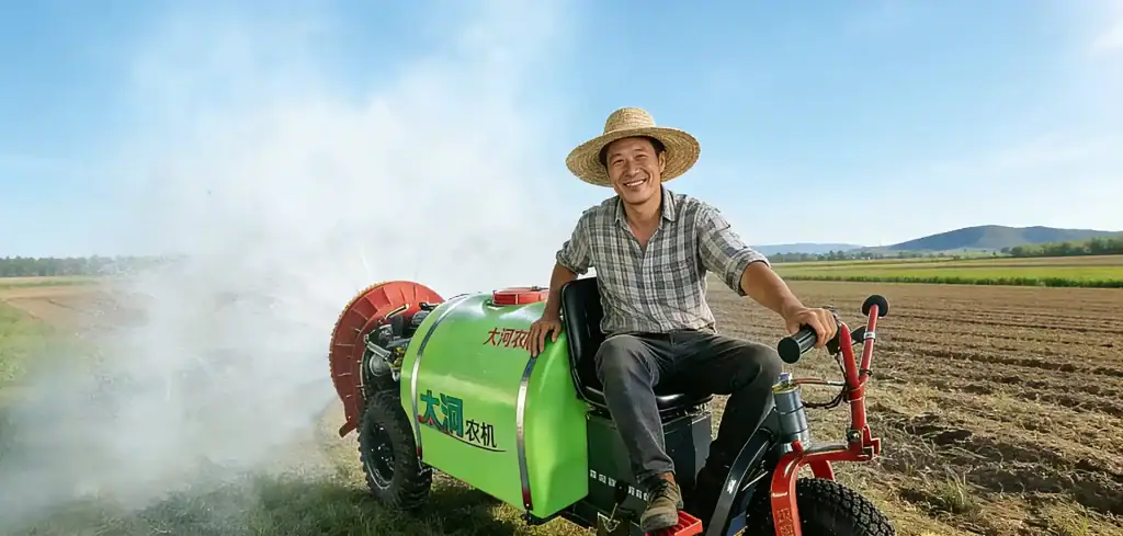 Self Propelled Crop Sprayer Working in Field